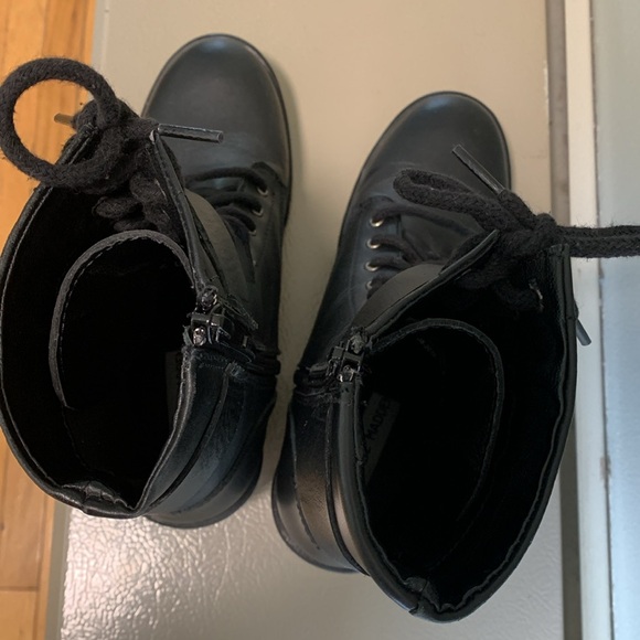 STEVE MADDEN Griffen Leather Moto Combat Style Boots Size 7.5 Black - Picture 11 of 16